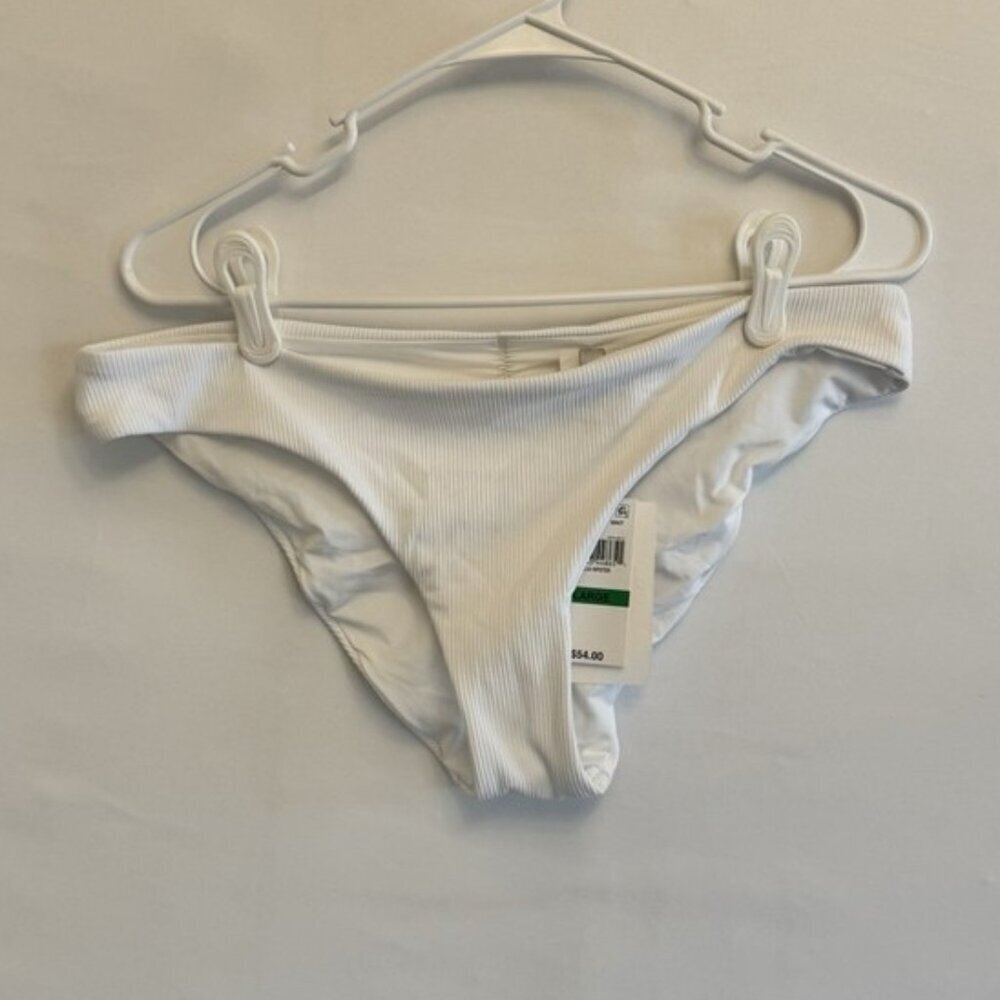 Becca Women’s White Hipster Bikini Bottom Size L